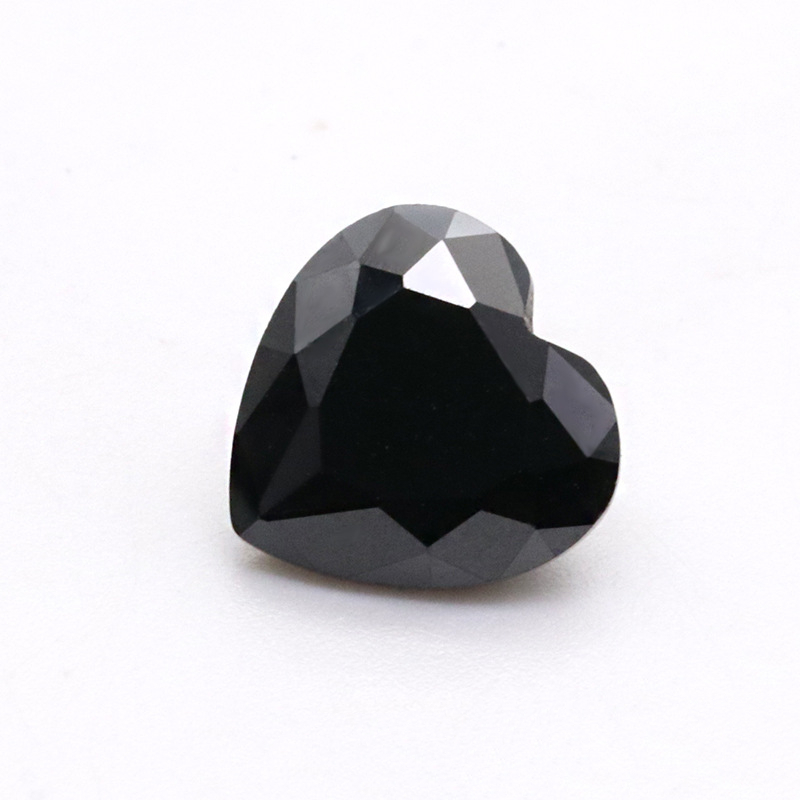 Black 3EX High Quality 3A Heart-shaped Cubic Zirconia