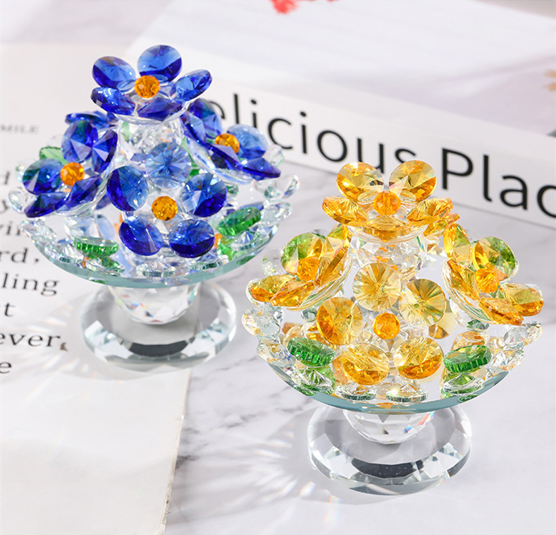 Creative Crystal Flowerpots, Crystal Ornaments, Elegant And Beautiful, Home Living Room, Study, Porch Decoration