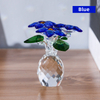 Creative Gifts Crystal Flower Ornaments Small Flower Bottles Living Room Ornaments Home Decorations