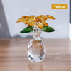 Creative Gifts Crystal Flower Ornaments Small Flower Bottles Living Room Ornaments Home Decorations