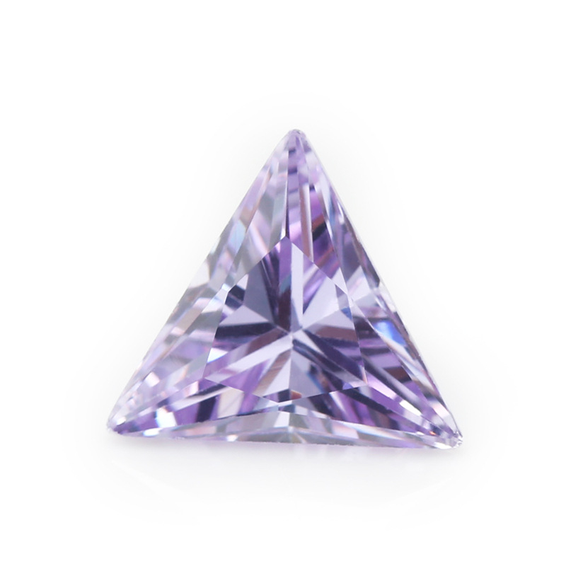 Manufacturer Wholesale 5A Lavender Triangle Cubic Zirconia for Jewelry