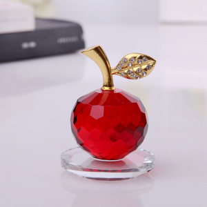 K9 Crystal Apple Christmas Eve Christmas Colored Crystal Souvenir Gift Mobile Phone Counter Decoration