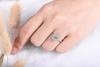 Bridegroom And Bride Jewelry Proposal RING 925 Sterling Silver Platinum Plated Morsonite Ring