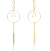 Star Cradle 925 Sterling Silver Gold Plated Elegant Earrings