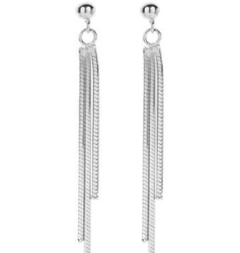 Simple Tassel 925 Sterling Silver Gold Plated Women's Fashion Earrings