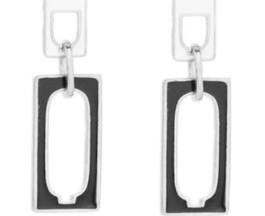 Simple Geometry 925 Sterling Silver Plated Fashion Earrings