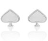 Poker Series 925 Sterling Silver Gold-plated Love Earrings