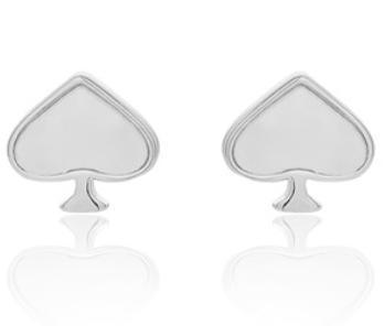 Poker Series 925 Sterling Silver Gold-plated Love Earrings