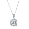 Gorgeous Design 925 Sterling Silver Plated 14K Platinum Moissanite Necklace