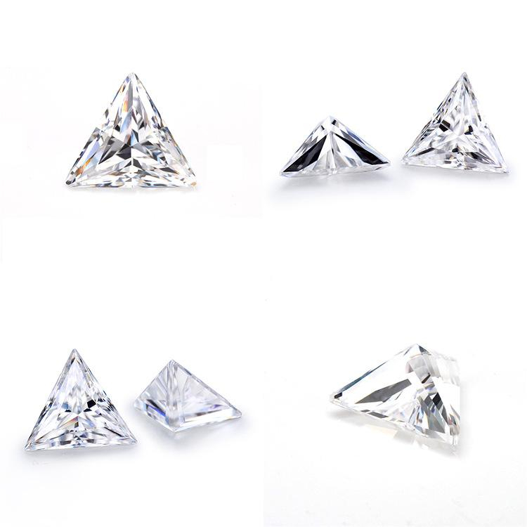 3.0mm Triangle Cut High Quality VVS Moissanite D Color 3EX Factory Wholesale Price Synthetic Moissanite