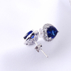 Noble And Elegant Sapphire 925 Sterling Silver Plated Fashion Earrings