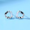 Geometric Series 925 Sterling Silver Plated Women's Triangle Cute Earrings