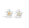 Pure White Jasmine 925 Sterling Silver Plated Women's Cute Earrings