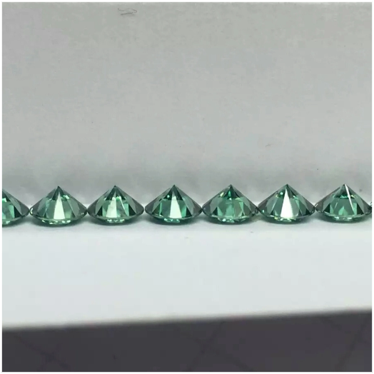 11.0-12.0mm Green High Quality DEF Round Brilliant Cut Moissanite for Jewellery Making