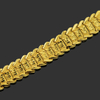 Deluxe 16mm brass inlaid CZ Bracelet Cuban Bracelet