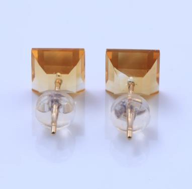 Natural-Citrine-Stud-Earring-18K-Rose-Gold-Earring-for-Women-Anniversary-Jewelry-Gift-3-9-Carats-Natural-Citrine-Crystal2