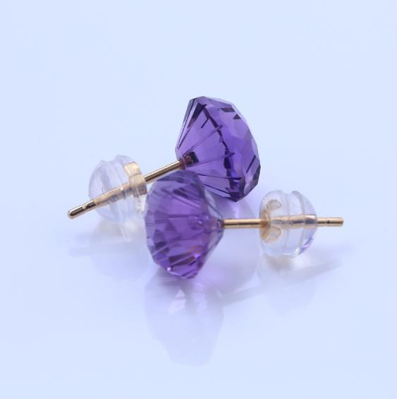 Minimalist Amethyst Earrings 925 Sterling Silver Plated Fashion Earrings