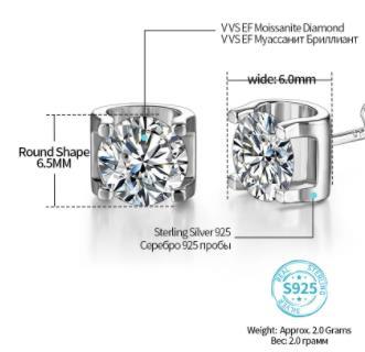 Silver-925-9-0mm-3-0CT-Moissanite-Diamond-Earrings-Wedding-Jewelry-Women-Earring-Stud-Sterling-Silver-925-Round-Moissanite0