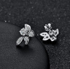 Leaf shaped gem Earrings 925 Sterling Silver Gold Plating Earrings