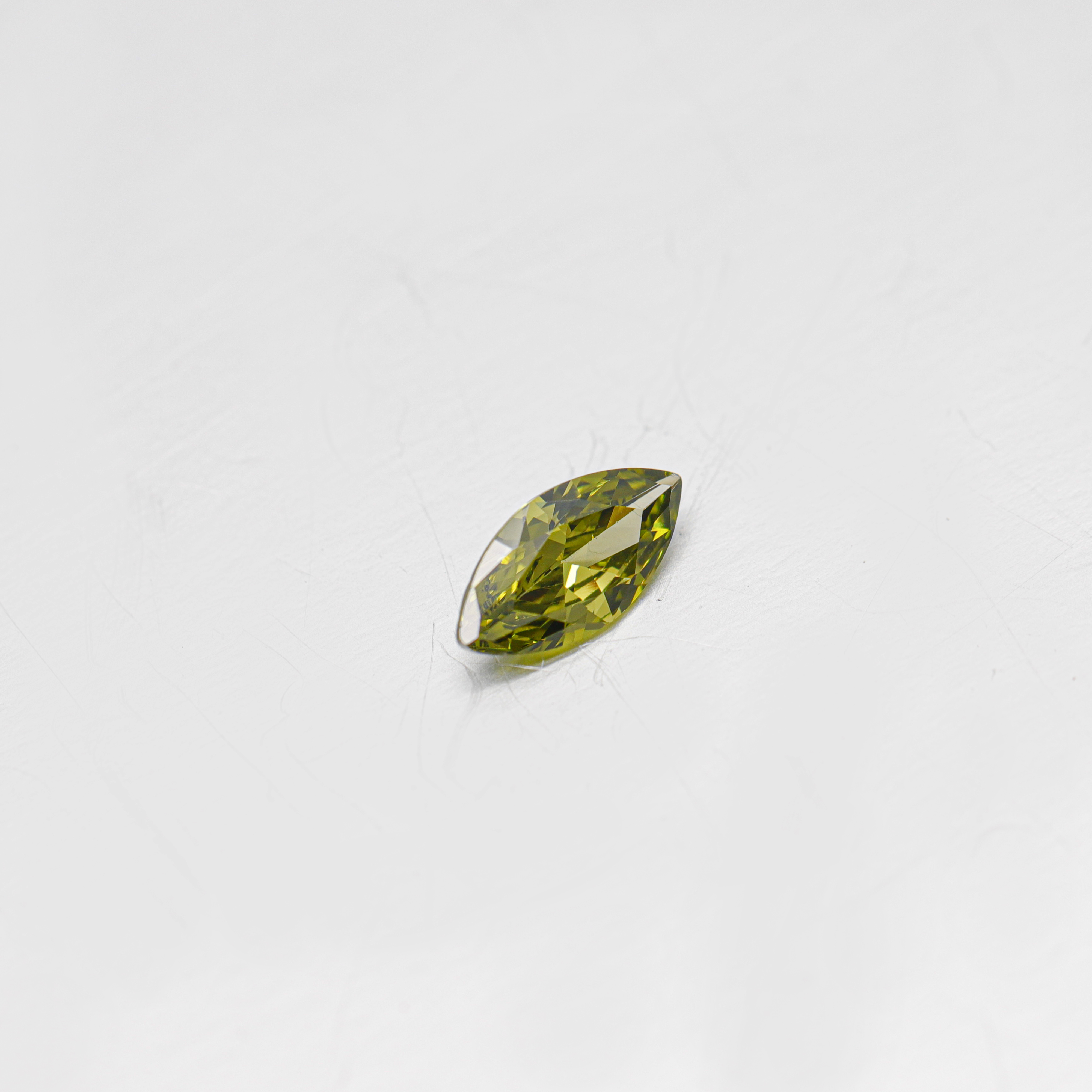 New Color Olive Green High Quality Marquise Cut Cubic Zirconia