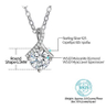 Excellent Cut Pass Silver Color Good Clarity 925 Silver Pendant Necklace for Women Gift