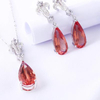 Sunset Pear Shaped 925 Sterling Silver Gold Plated Elegant Earrings