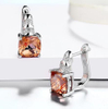 Sparkling Gem 925 Sterling Silver Gold Plated Women's Earrings