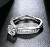 Wholesale D Color 6-5mm 1CT Moissanite Ring for Women Gift Birthday Present