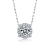 Gorgeous Moissanite Stone 925 Sterling Silver Plated 14K Platinum Pendant