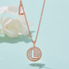 Alphabetic series L Lovely Rose Gold Necklace