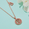 Alphabetic series B Lovely Rose Gold Necklace