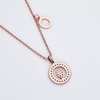 Alphabetic series O Lovely Rose Gold Necklace