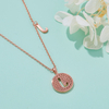 Alphabetic series J Lovely Rose Gold Necklace