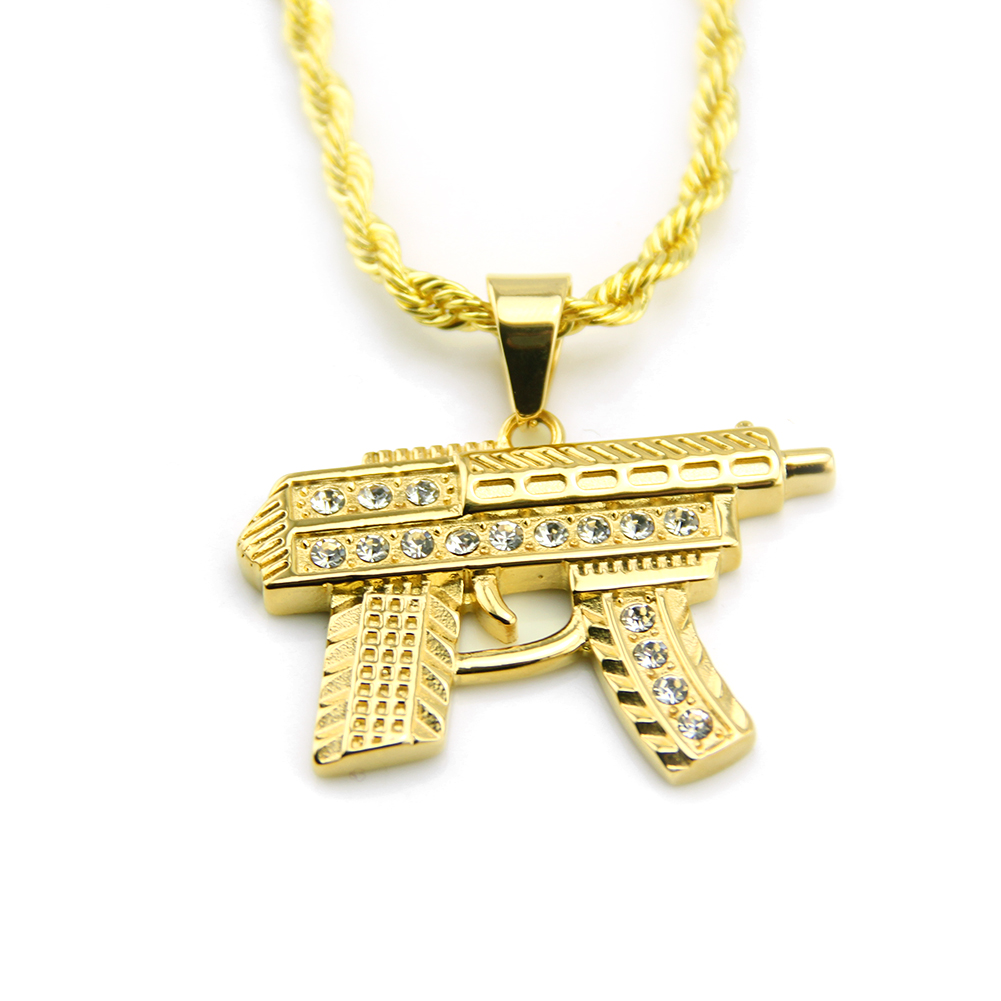 Hip Hop Submachine Gun Necklace Pendant