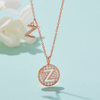 Alphabetic series Z Lovely Rose Gold Necklace