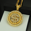 Hip Hop Gold Dollar Pendant Necklace