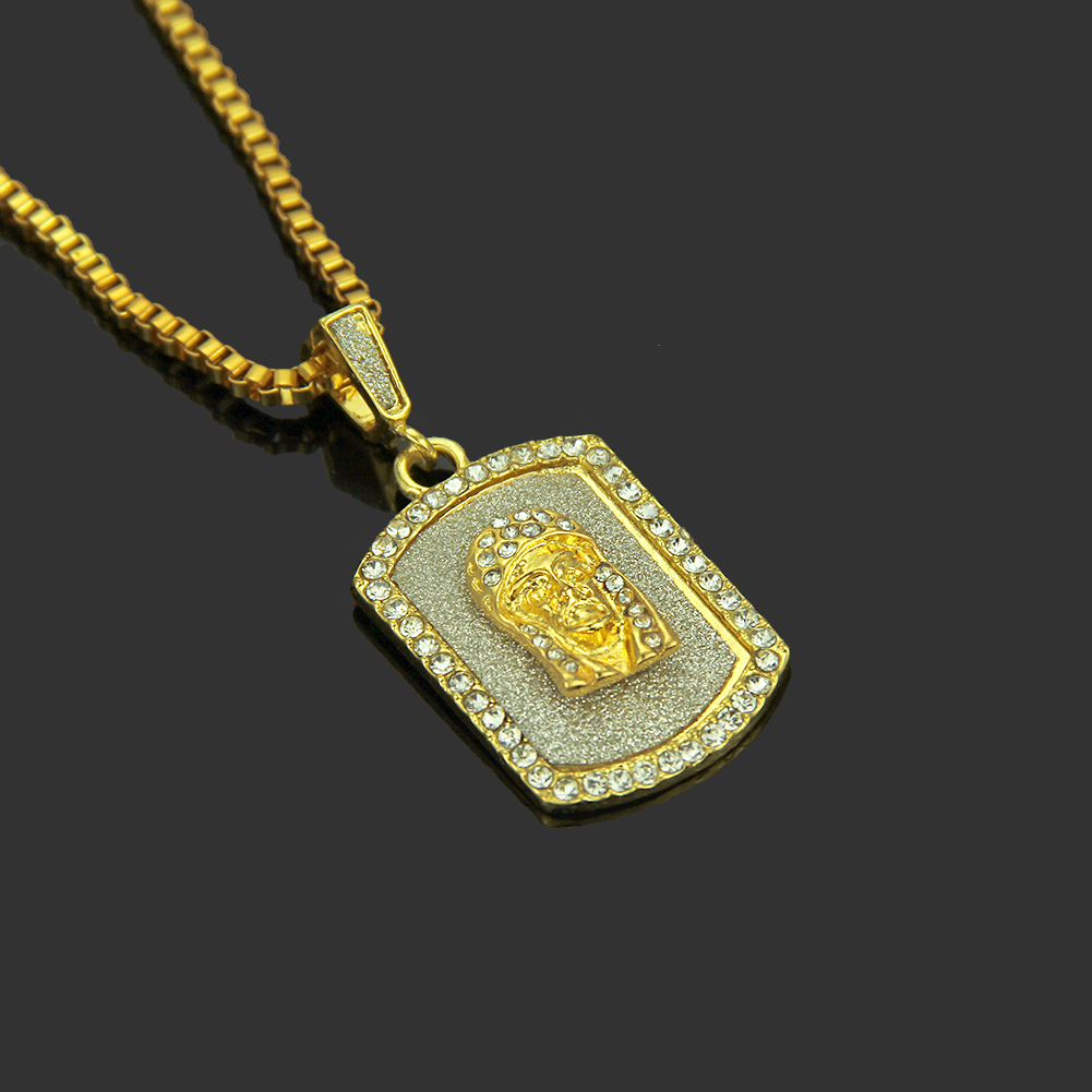 Hip Hop Jesus Army Card Necklace Pendant