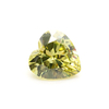 Shiny 5A Heart-shaped Olive Green Cubic Zirconia