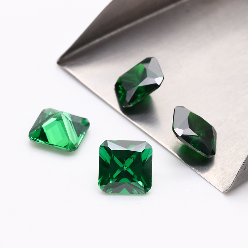 High Quality Green Cuhion Cubic Zirconia for Jewelry Design