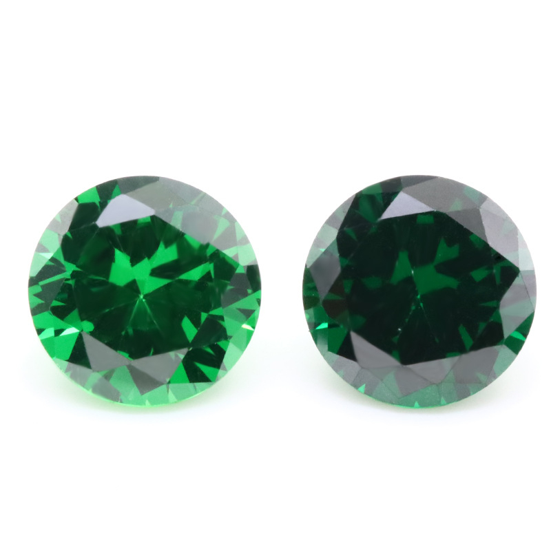 Factory Price 3EX Green VVS Round Cubic Zirconia