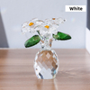 Creative Gifts Crystal Flower Ornaments Small Flower Bottles Living Room Ornaments Home Decorations