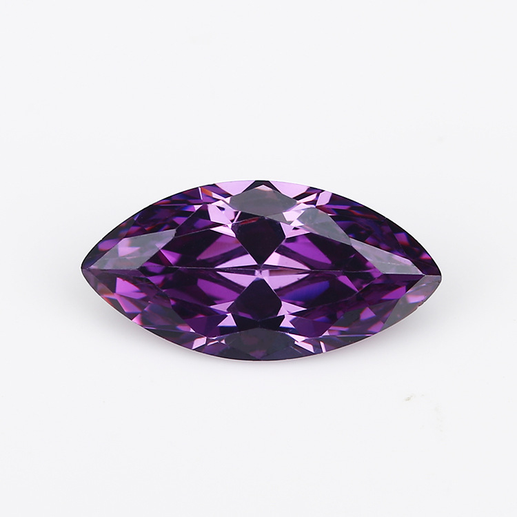 5A Custom Shiny Purple Manufacturer Wholesale Marquis Cubic Zirconia for Jewelry