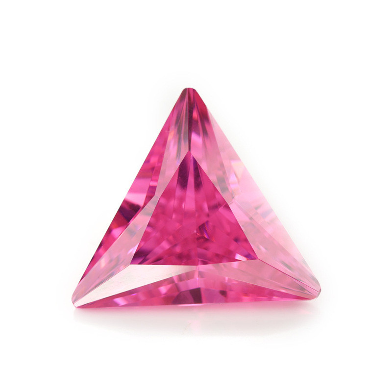 5A Bright Pink Triangle Cubic Zirconia for Jewelry