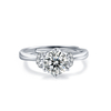 Classic 1CT Moissanite Diamond Ring 925 Sterling Silver Rings Jewelry Dainty Wedding Ring