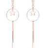 Star Cradle 925 Sterling Silver Gold Plated Elegant Earrings