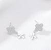 Clover 925 Sterling Silver Plated Women's Earrings