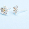 Cherry Blossom 925 Sterling Silver Plated Women's Earrings