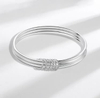 Simple hand Vintage feather leaf personalized S925 Silver Bracelet