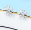 Weather Series 925 Sterling Silver Plated Women's Snowflake Earrings