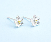 Pure White Jasmine 925 Sterling Silver Plated Women's Cute Earrings